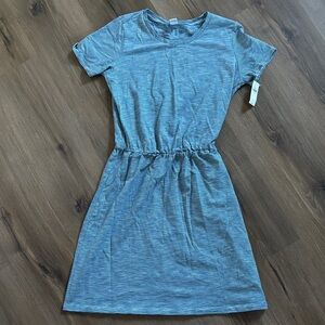 Old Navy Blue and White Striped Shirt